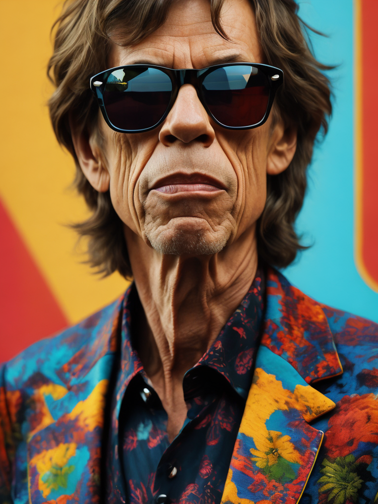 Lumenor AI Image Generation tilt shift photography of mick jagger