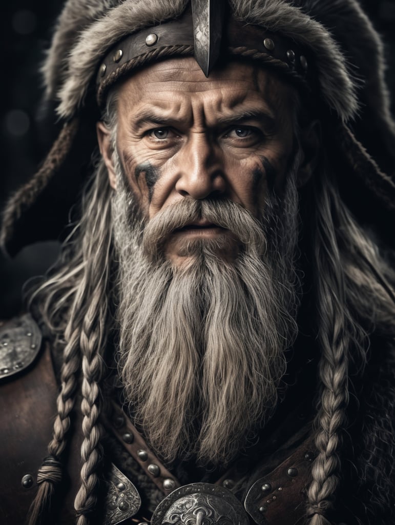 premium-free-ai-images-old-viking-warrior-with-long-beard-dark-scene