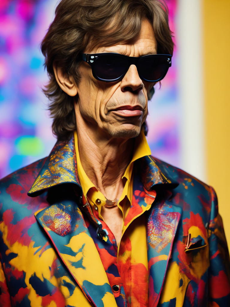 Premium Free ai Images tilt shift photography of mick jagger
