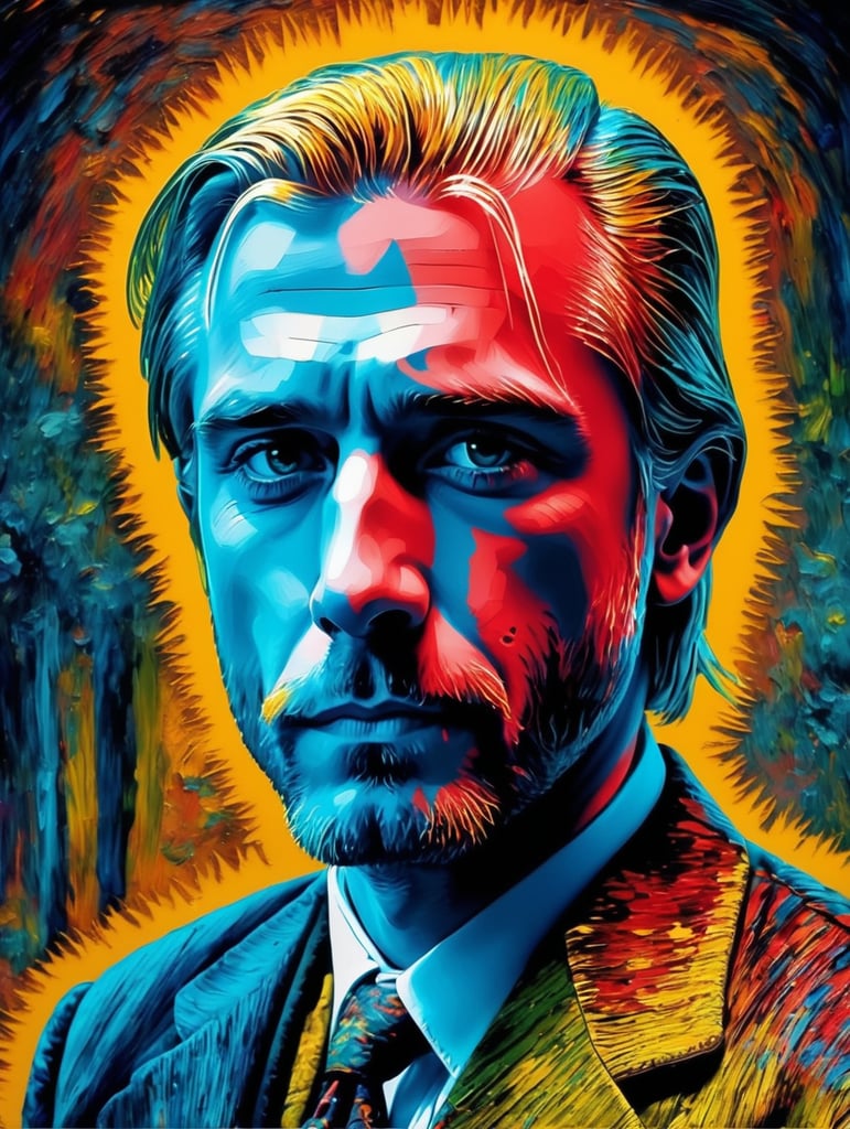 Premium Free ai Images fine art kurt cobain van gogh