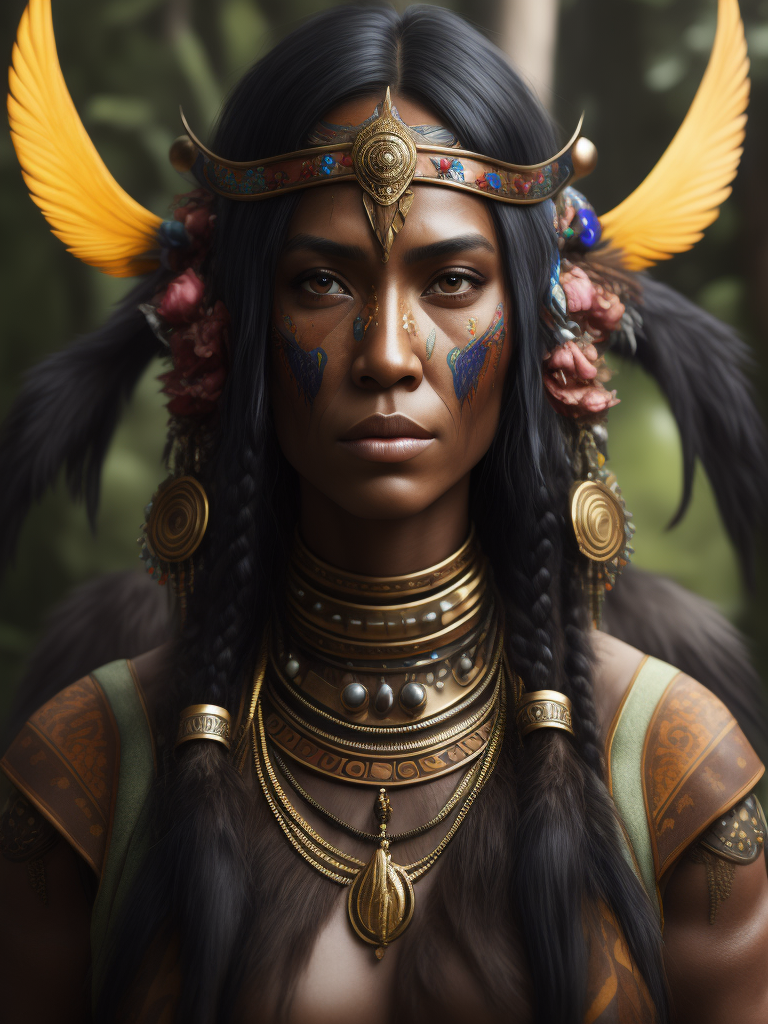 Lumenor AI Image Generation - mujer indigena de el amazonas con