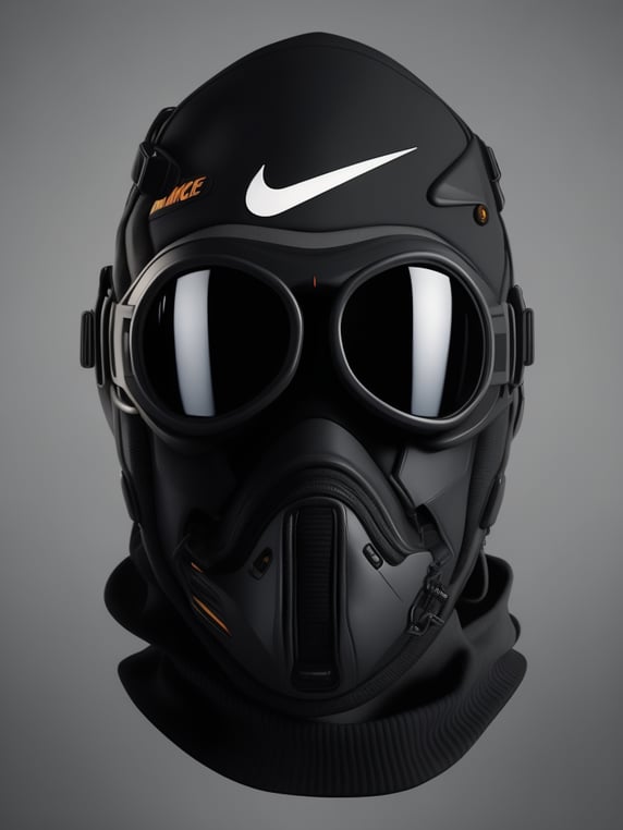 Premium Free ai Images | nike goggles ski black mask gray background