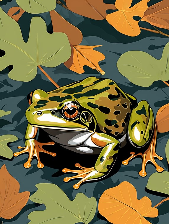 Premium Free ai Images | frog camouflage pattern vector art modern