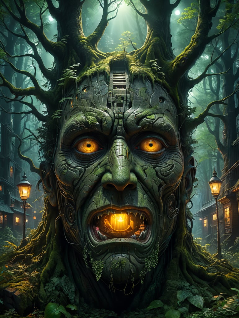 Premium Free ai Images | optical illusion of hidden face hidden in ...
