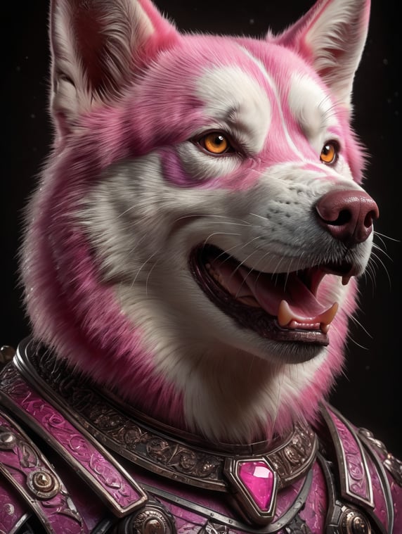 Premium Free ai Images | pink husky