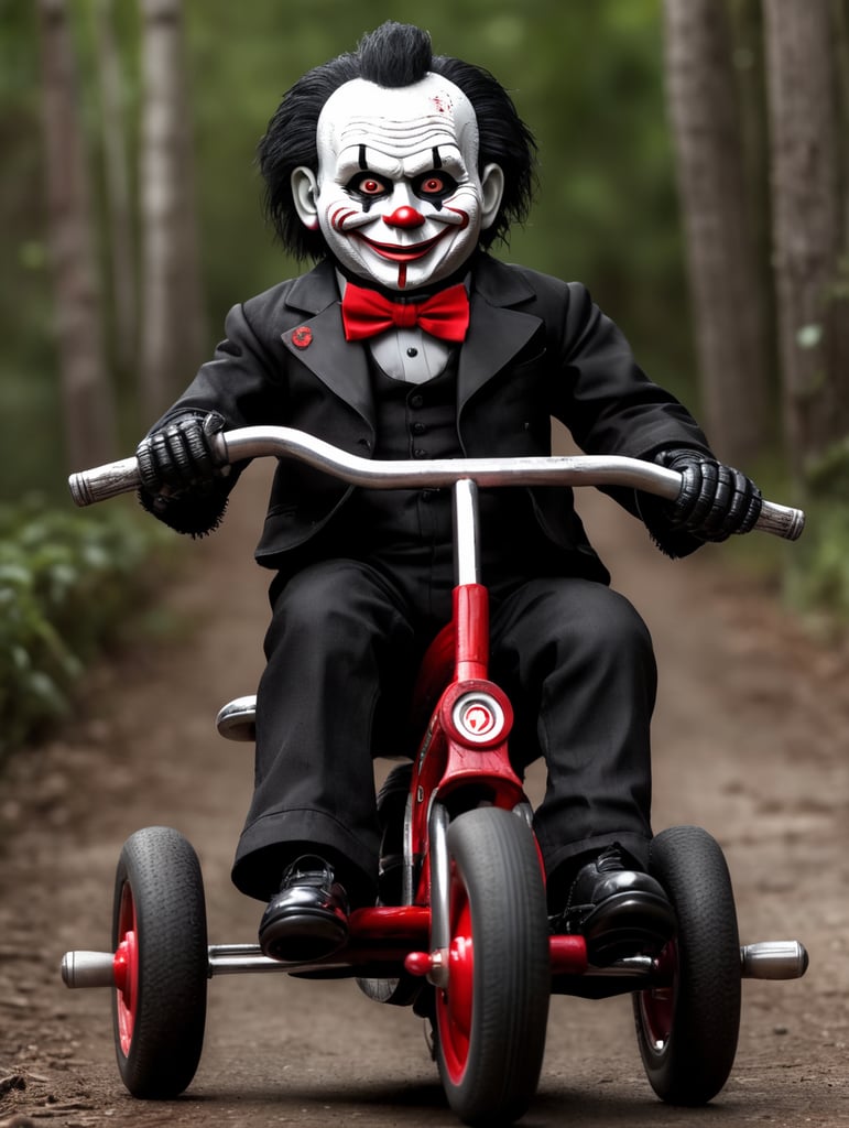Premium Free ai Images billy the puppet from the movie saw drifting