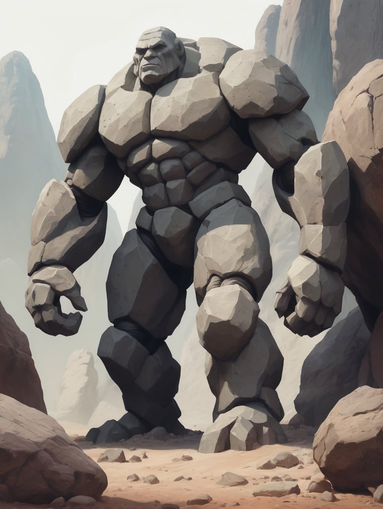 Premium Free ai Images | golem rock