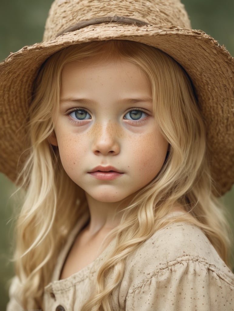 Premium Free ai Images | gustav klimt style blonde girl child model ...