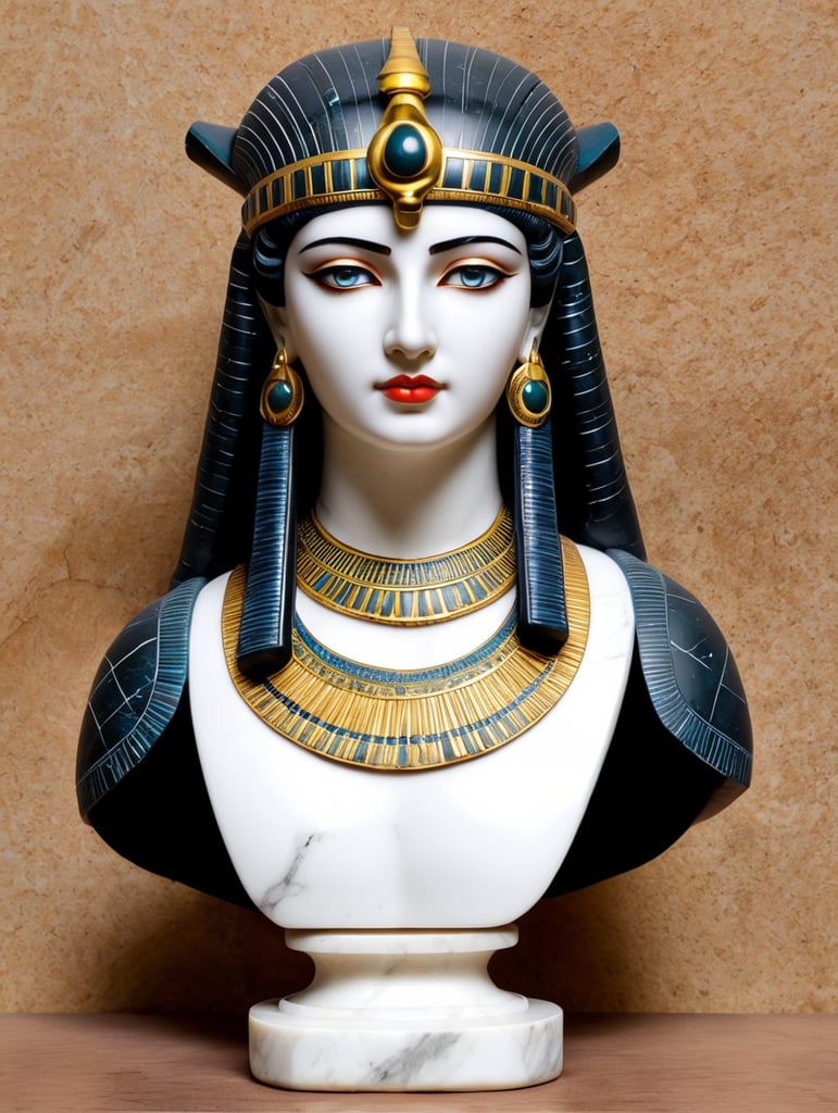 Premium Free ai Images | cleopatra marble statue