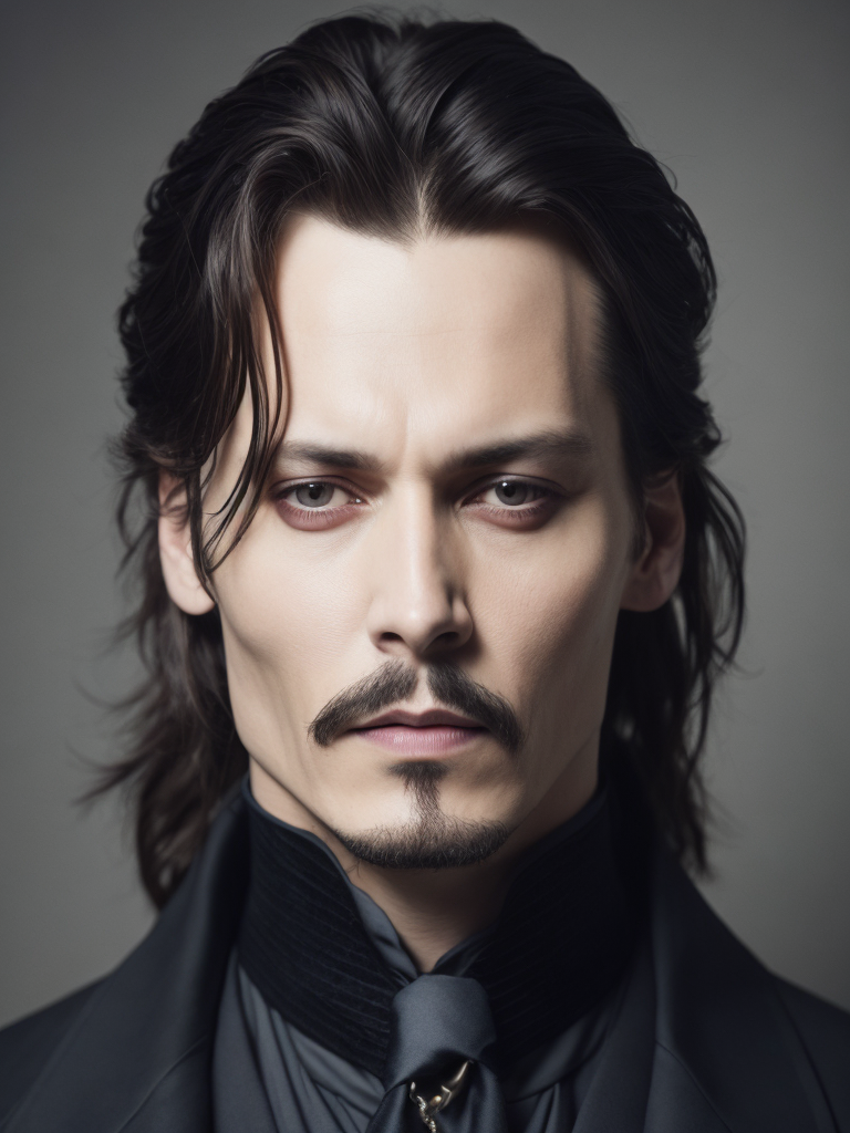 Lumenor AI Image Generation portrait of johnny depp as count dracula