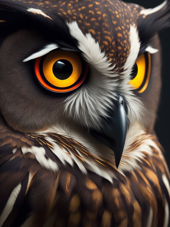 Premium Free ai Images | buho en la oscuridad junto freud