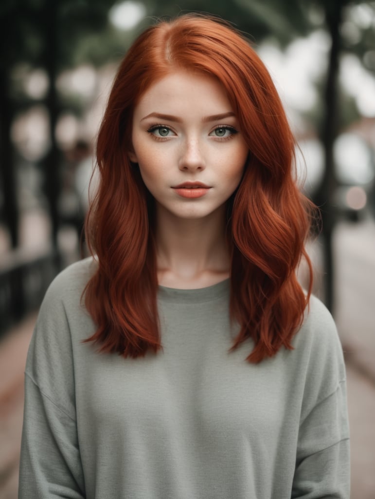 Premium free ai images | fille au cheveux roux