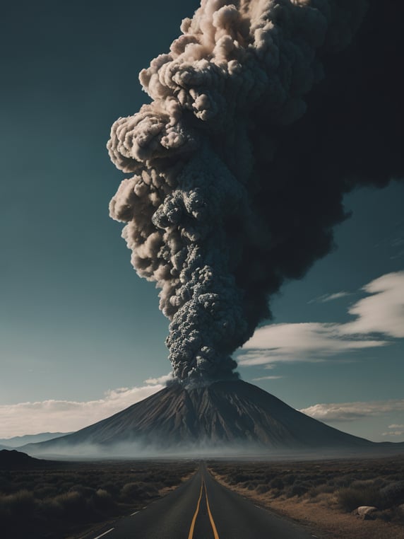 Premium Free ai Images | the image of volcano erupting into the sky ...