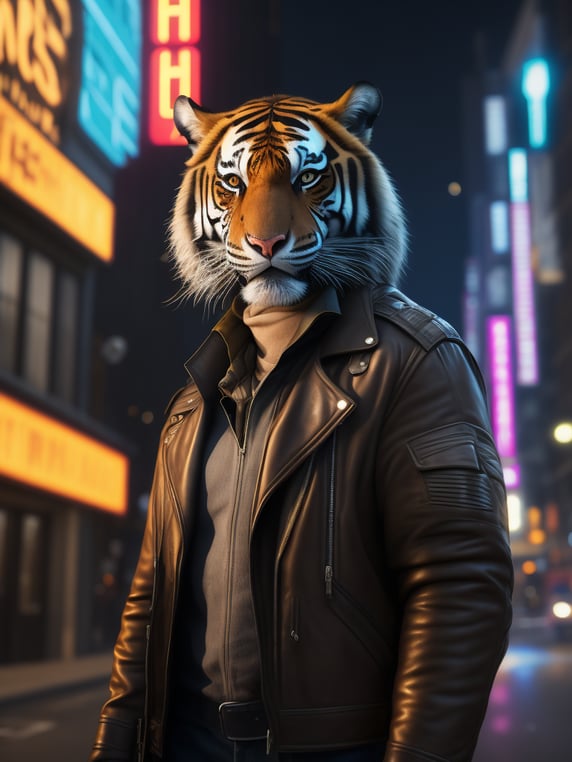 Leather Tiger Jacket