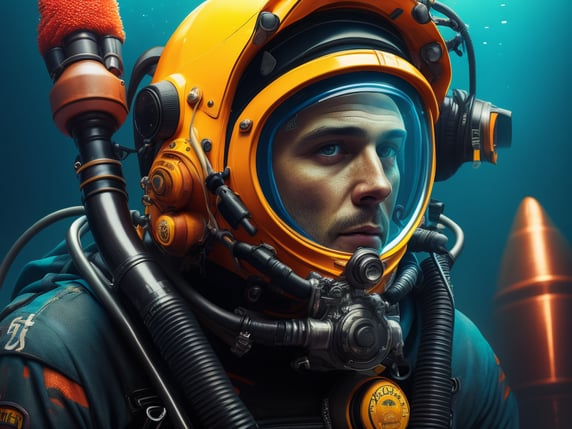 Premium Free ai Images | portrait of commercial diver wearing kirby ...