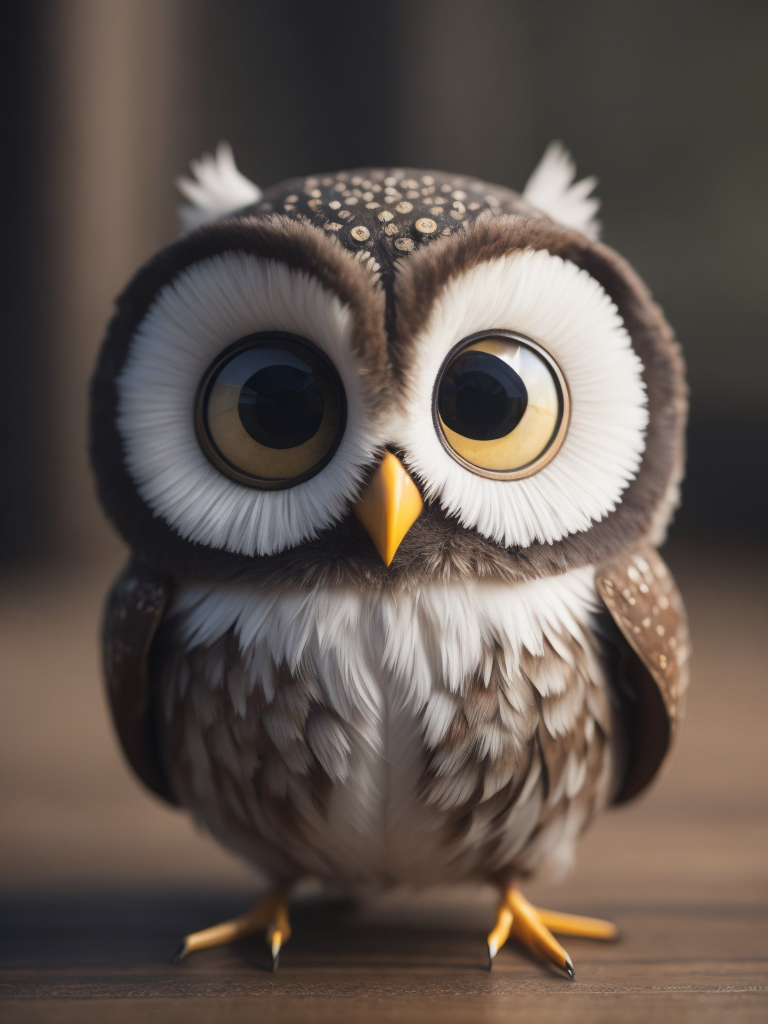 [Pixar style, dreamworks style, disney style] tiny cute owl with big eyes, happy, adorable, cut, expressive big eyes, looks into the camera lens, character design portrait, intricate details, unreal engine, anime, natural light, soft cinematic light, volumetric light, edge lighting, [tinycore, frogcore, rainbowcore]