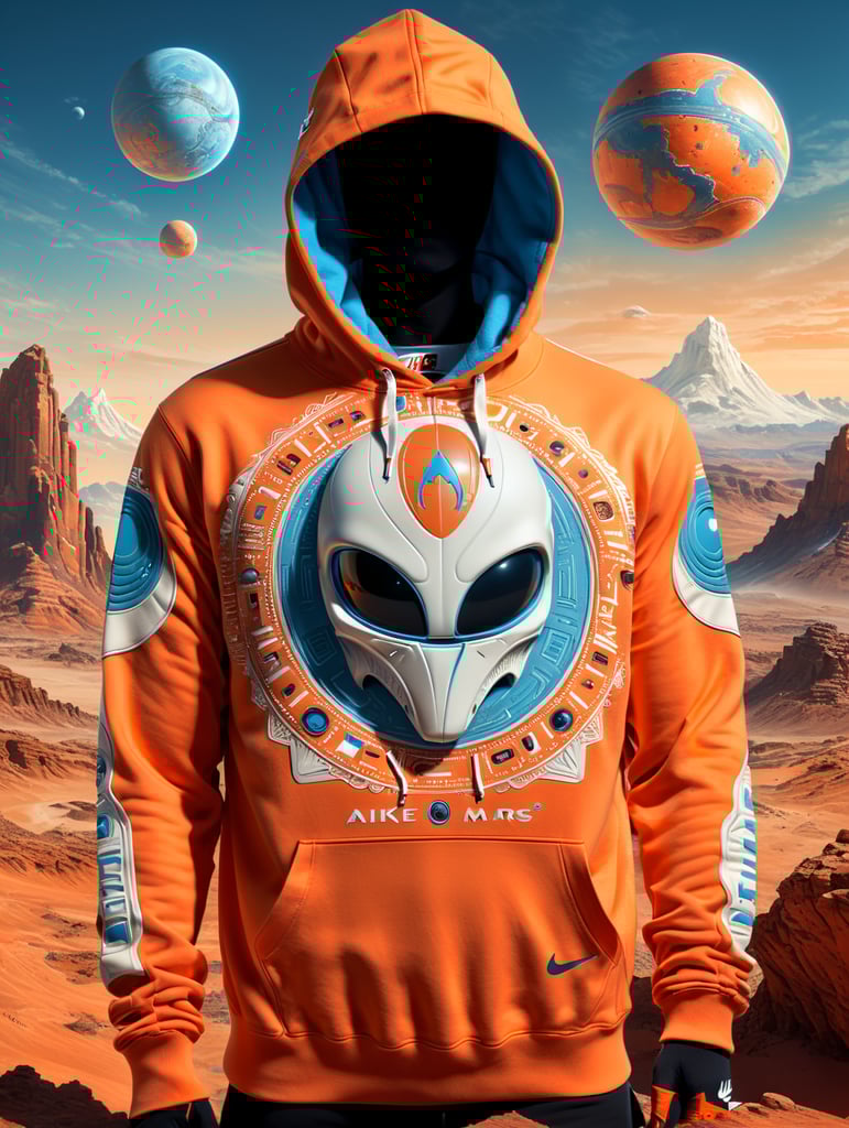Premium Free ai Images nike orange hoodie cream white and baby