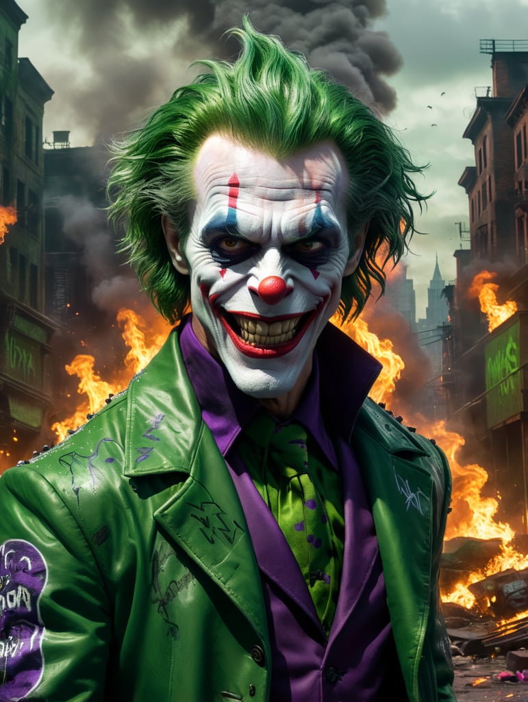 Premium Free ai Images | williem dafoe como un demente joker abrigo de ...