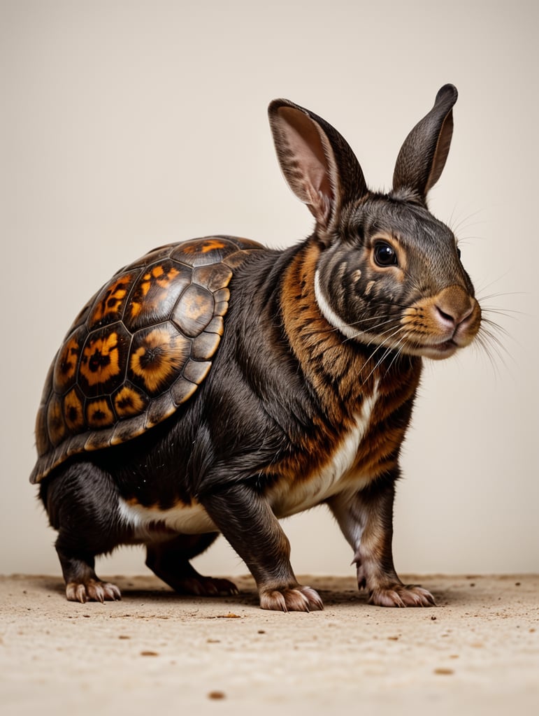 Premium Free ai Images | hybrid animal with the head of rabbit body of ...
