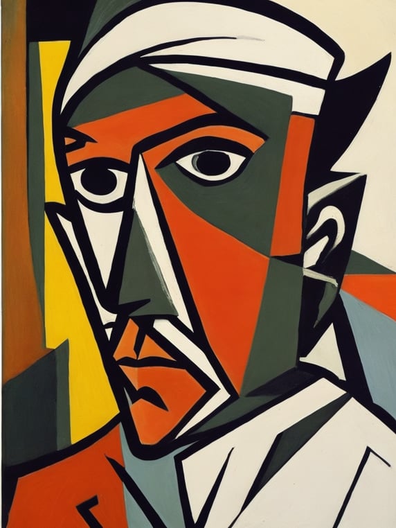 Premium Free Ai Images Self Portrait Pf Pablo Picasso Cubism