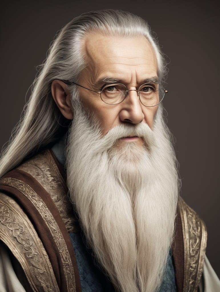 Premium Free ai Images | old wise wizard with long beard who can still ...