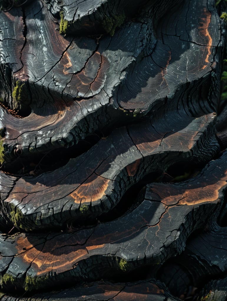 Premium Free ai Images | dark black tree bark texture pattern ...