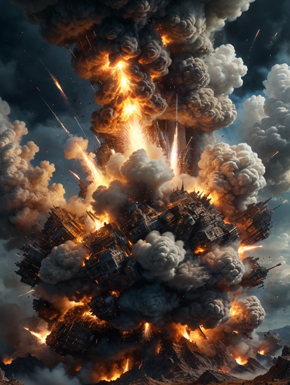 Premium Free ai Images | spark exploding in cloud of gas