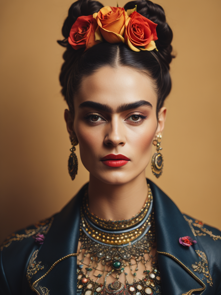 Lumenor AI Image Generation - portrait of frida kahlo bright and ...