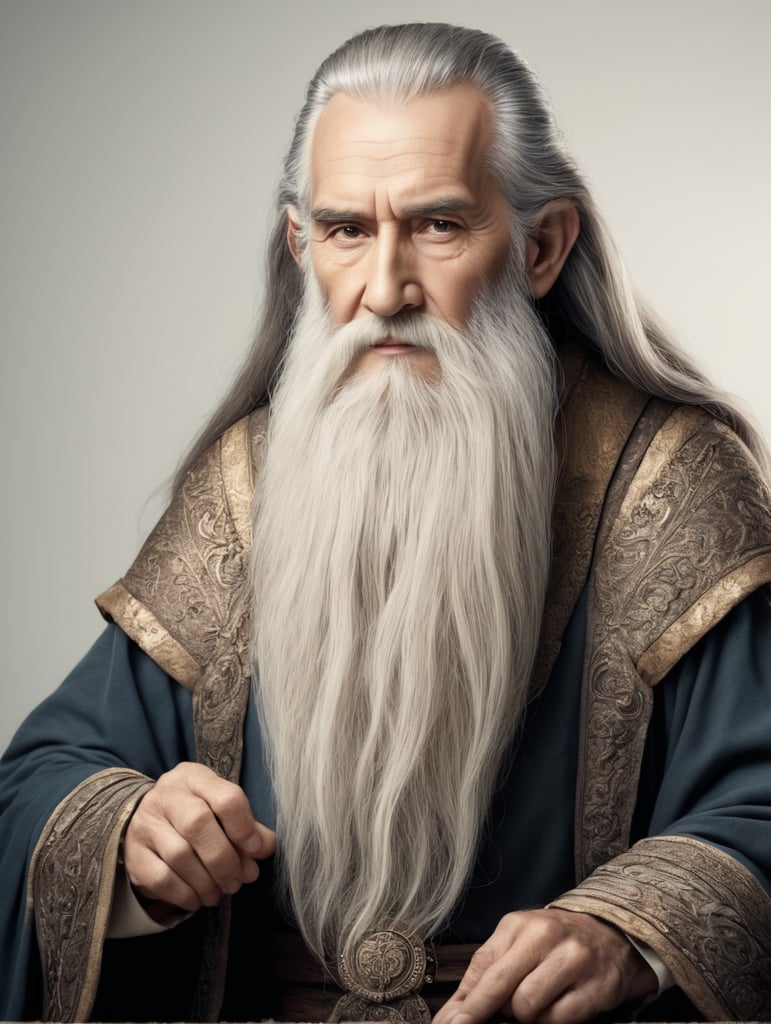 Premium Free ai Images | old wise wizard with long beard who can still ...