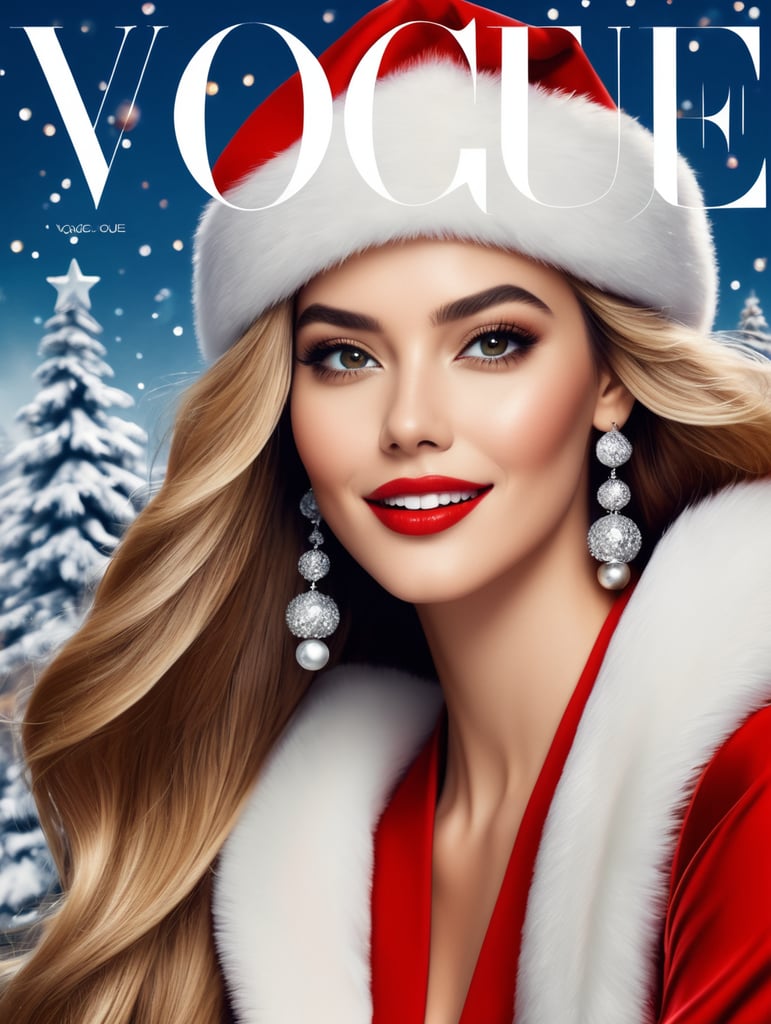 Premium Free ai Images happy new year holiday mood santa on the cover