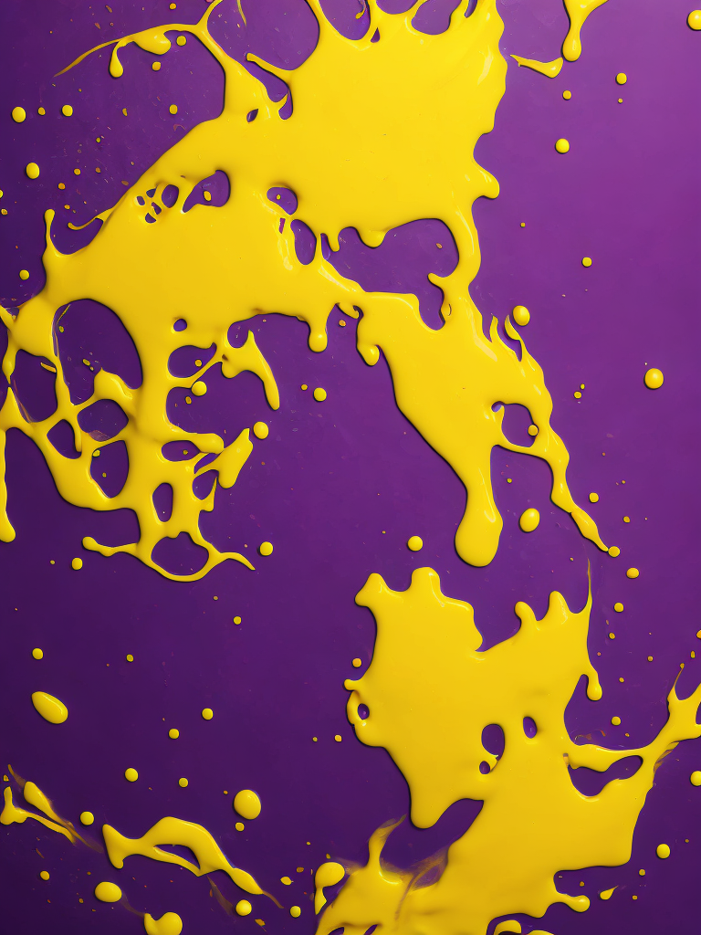 Premium Free ai Images | two paint mixing texture purple and yellow ...