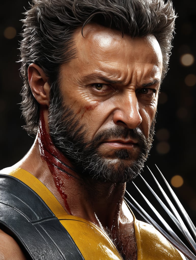 Premium Free ai Images | wolverine detailed portrait hyper realistic ...