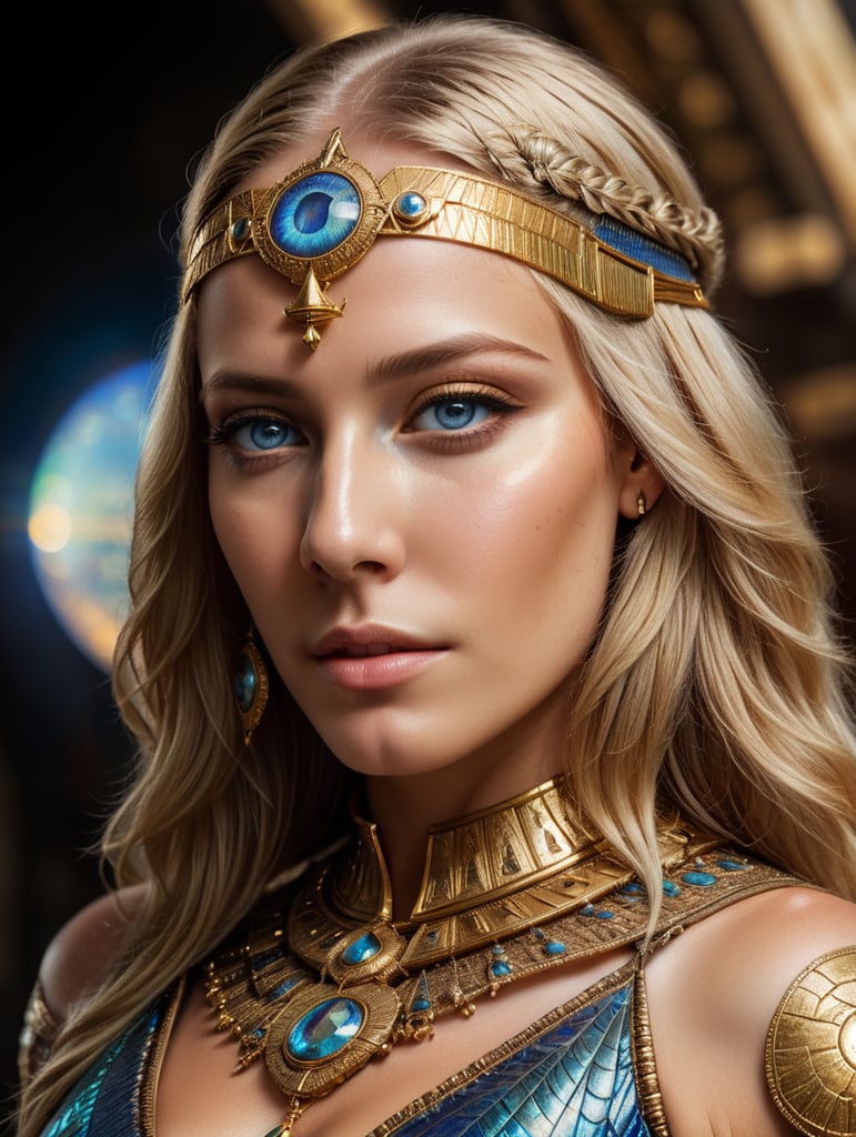 Premium Free ai Images | egyptian goddess isis as entity from planet ...