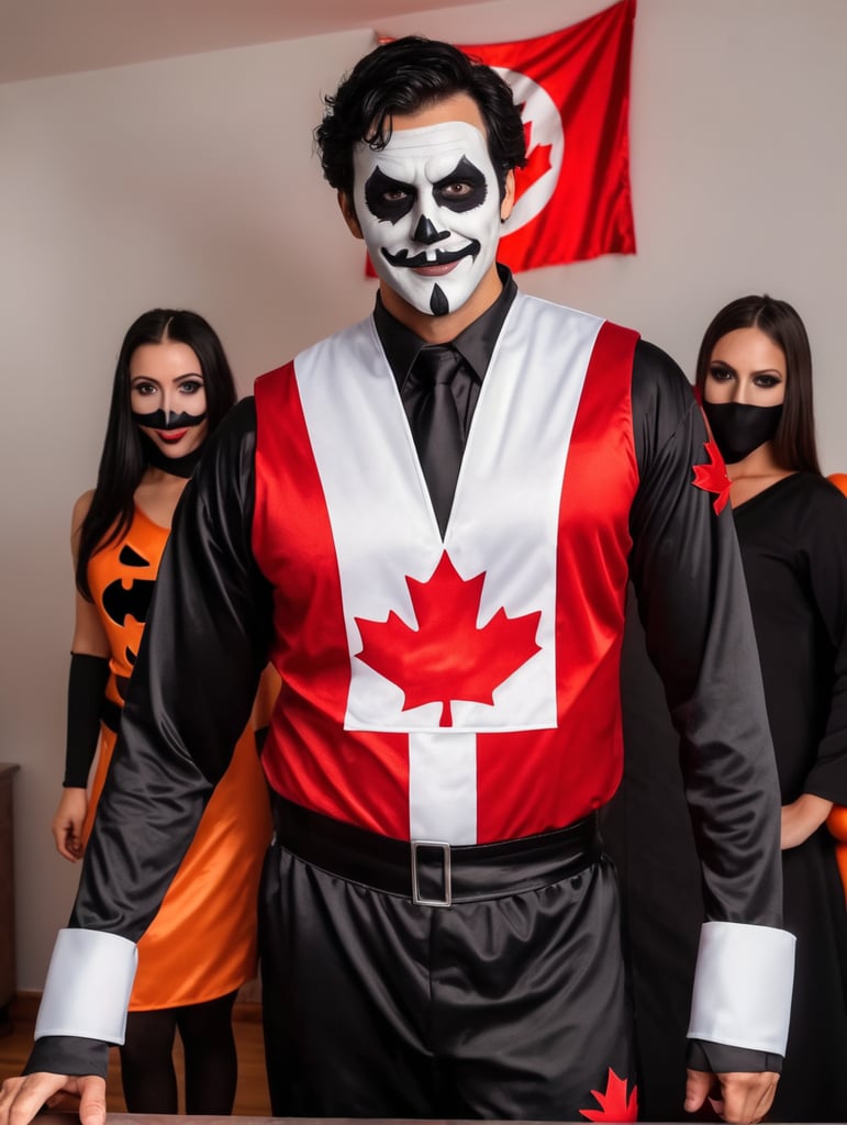 Premium Free ai Images | best halloween costume canada man costume scary  party