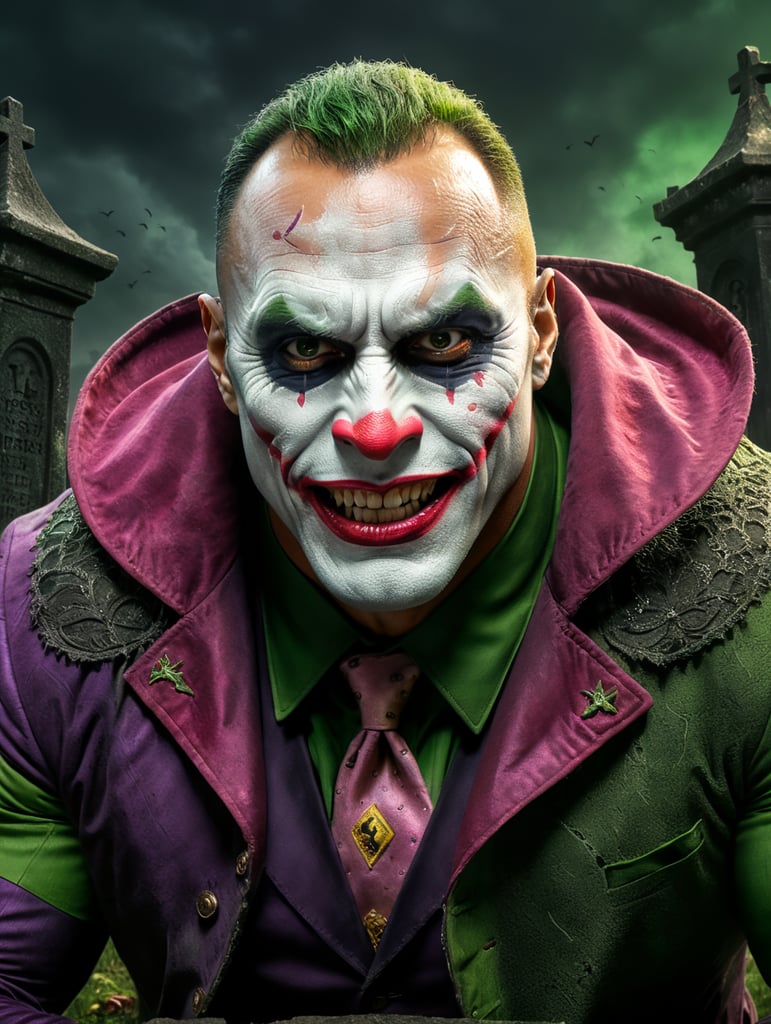 Dwayne Johnson In Joker Costume
