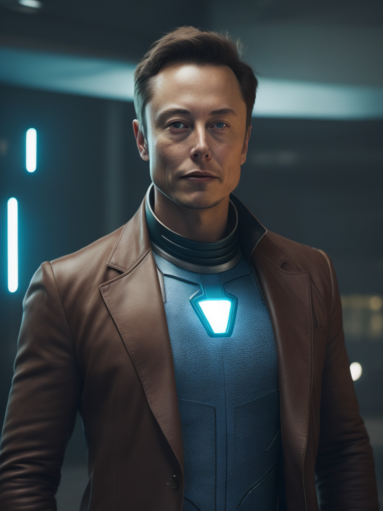 Premium Free ai Images elon musk in the iron man suit from the marvel universe full body high