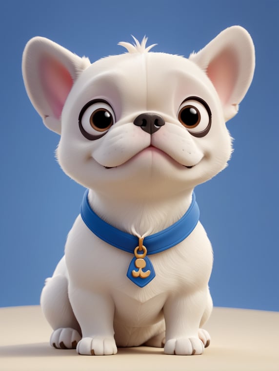 Premium Free ai Images | french bulldog in the style of disney character