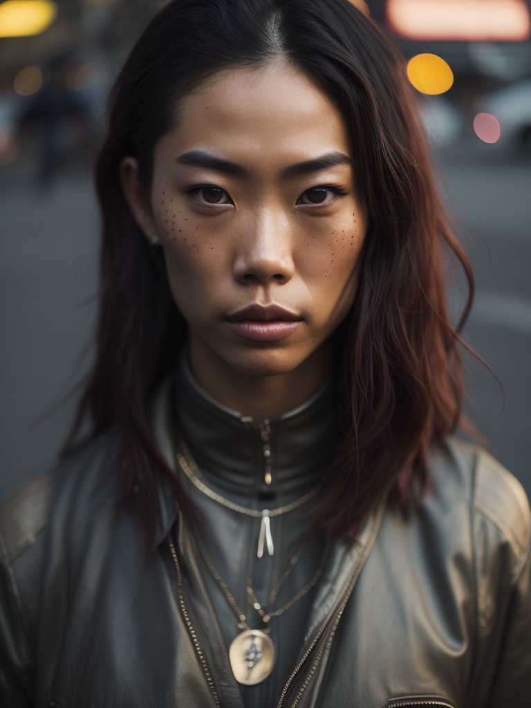 Lumenor AI Image Generation - young asian female street racing ...