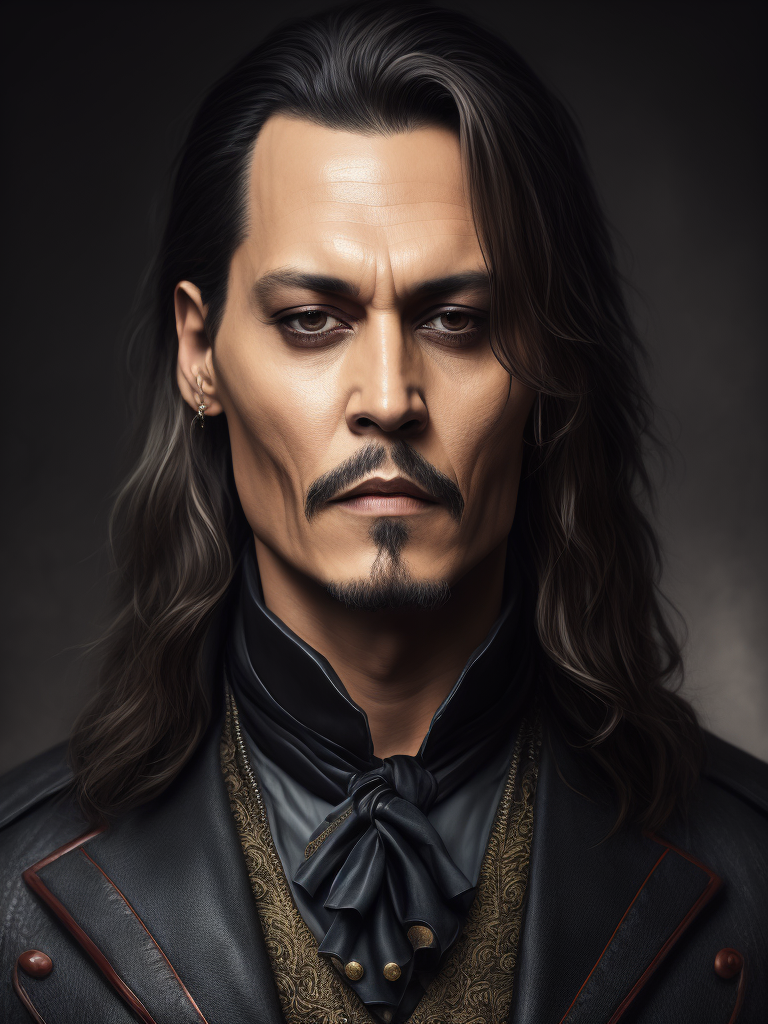 Lumenor AI Image Generation portrait of johnny depp as count dracula