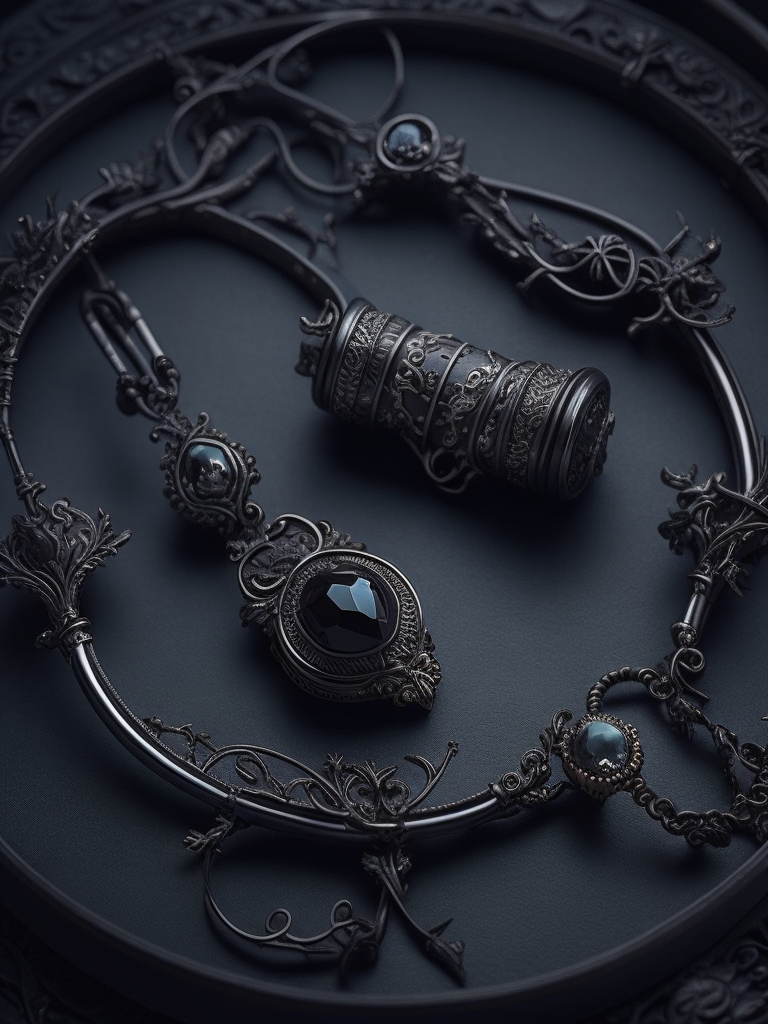 Premium Free ai Images | berlin black iron jewelry in victorian gothic style