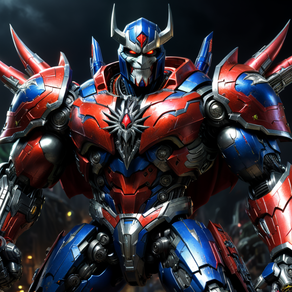 Premium Free ai Images | spawn and optimus prime combined