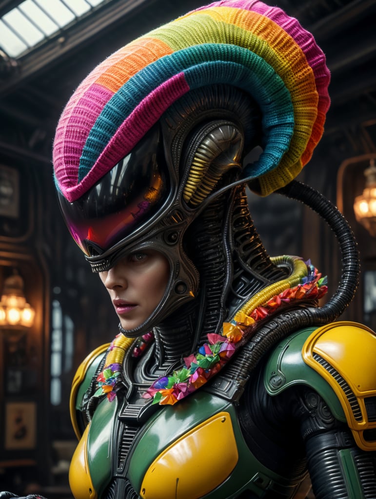 Premium Free ai Images vogue photoshoot of an accurate xenomorph from