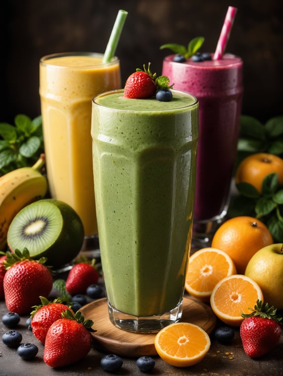 Premium Free ai Images | nutritious smoothie with dynamic splash