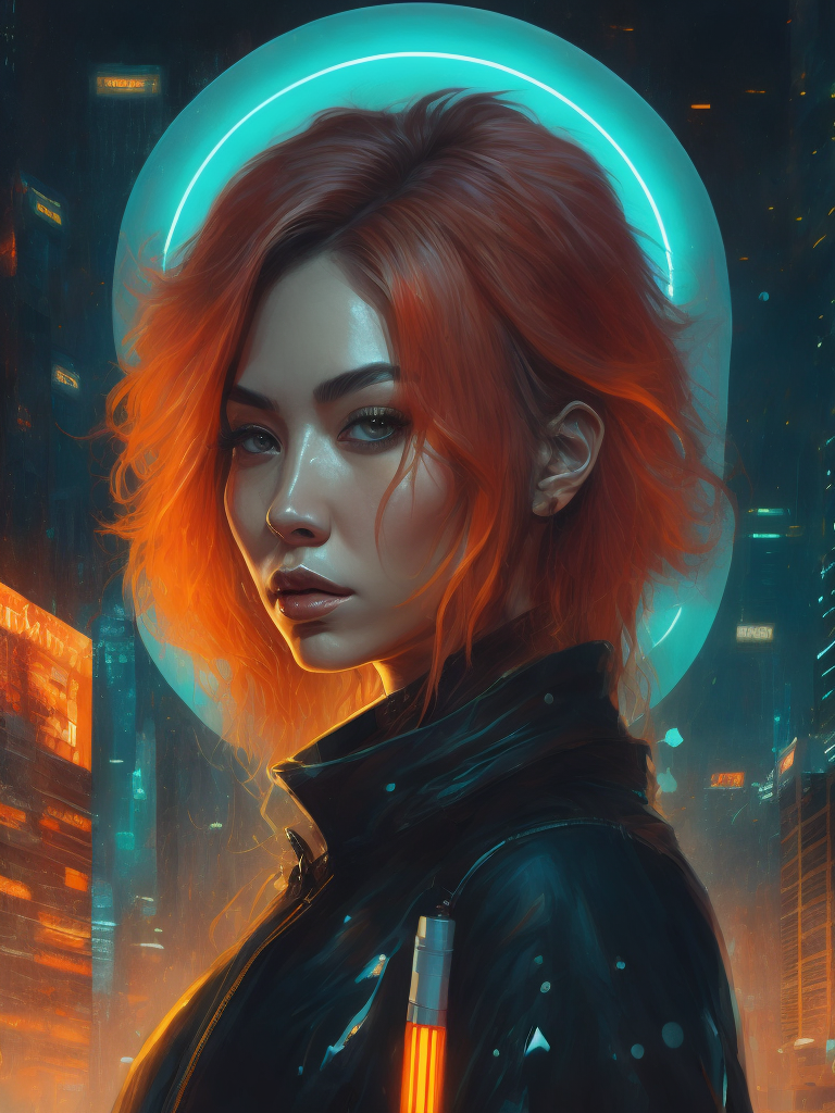 Lumenor AI Image Generation - cyberpunk woman with cybernetic implants ...