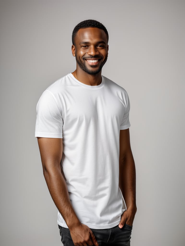 Premium Free ai Images | black african man wearing white shirts ...