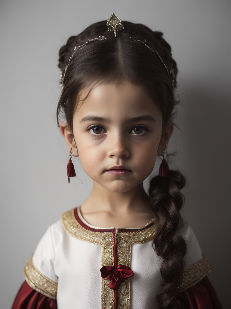 Premium Free ai Images cute sad year old girl from bulgaria