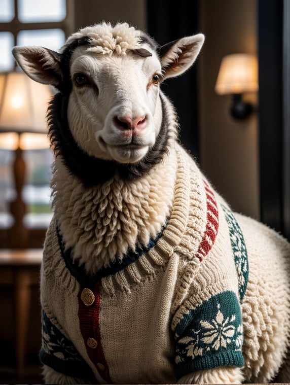 Sheep wearing deals sweaters