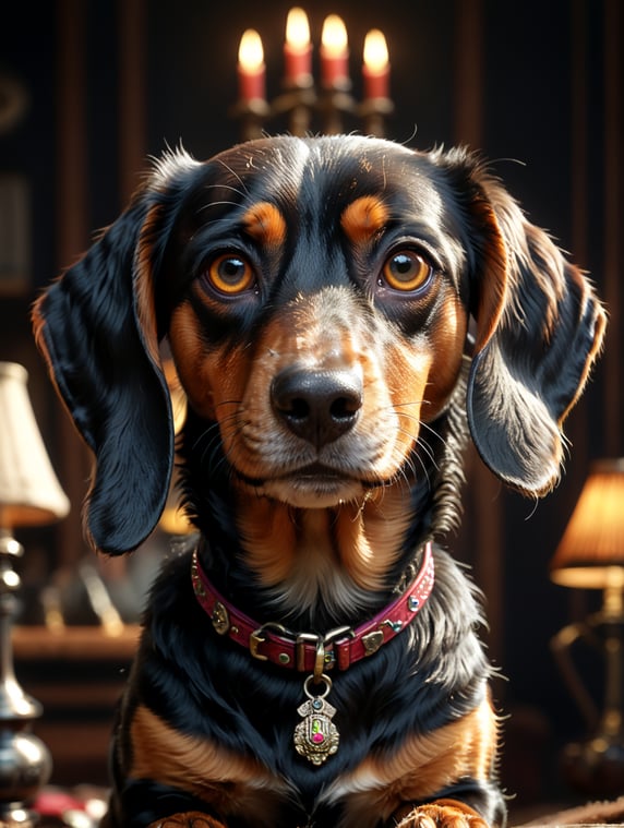 Premium Free ai Images | sobaka taksa dzesika