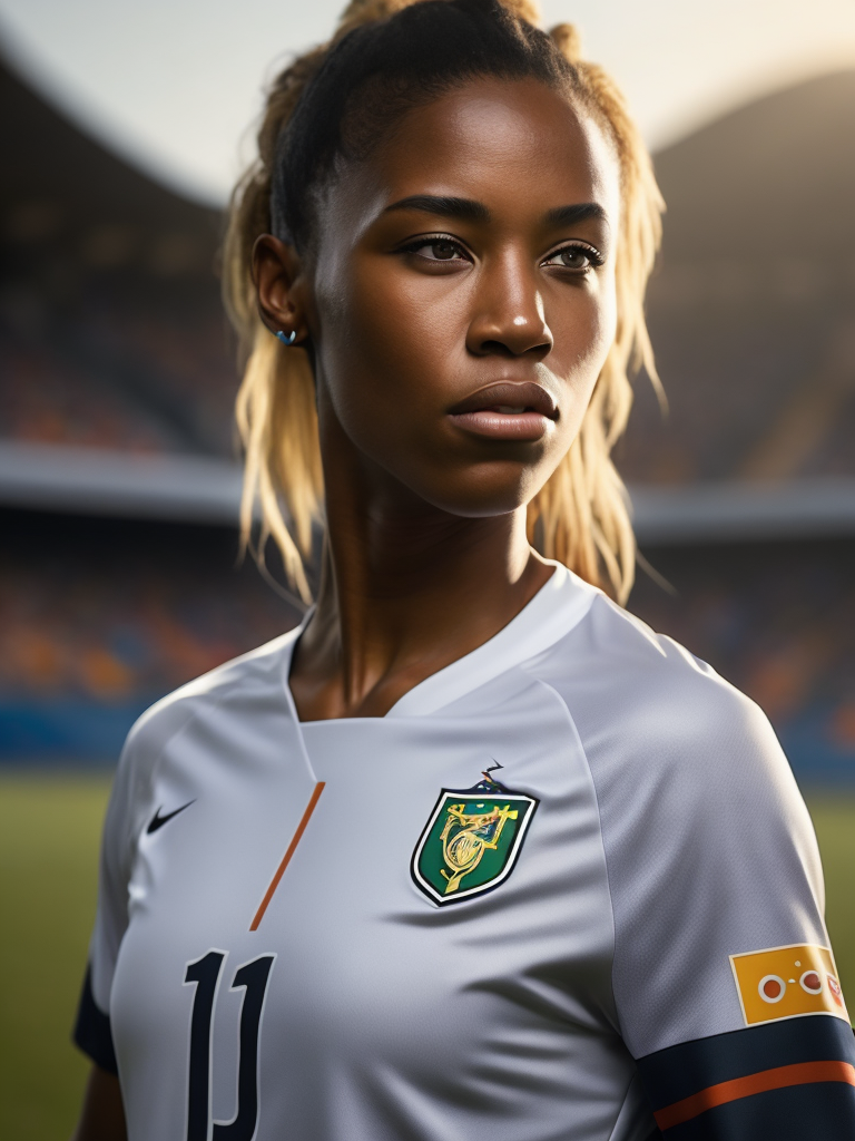 Premium Free ai Images epic portrait of women soccer player fifa