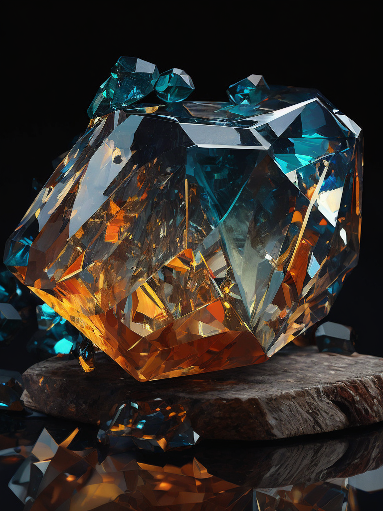 a gem crystal, sharp on details, vibrance 20, saturation 30